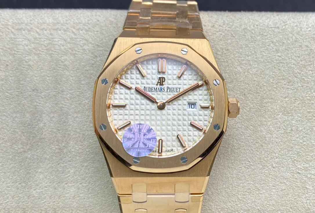 Audemars Piguet Royal Oak 67650OR.OO.1261OR.01 JF Factory 1:1 Best Edition Replica Watch White Dial Swiss Quartz